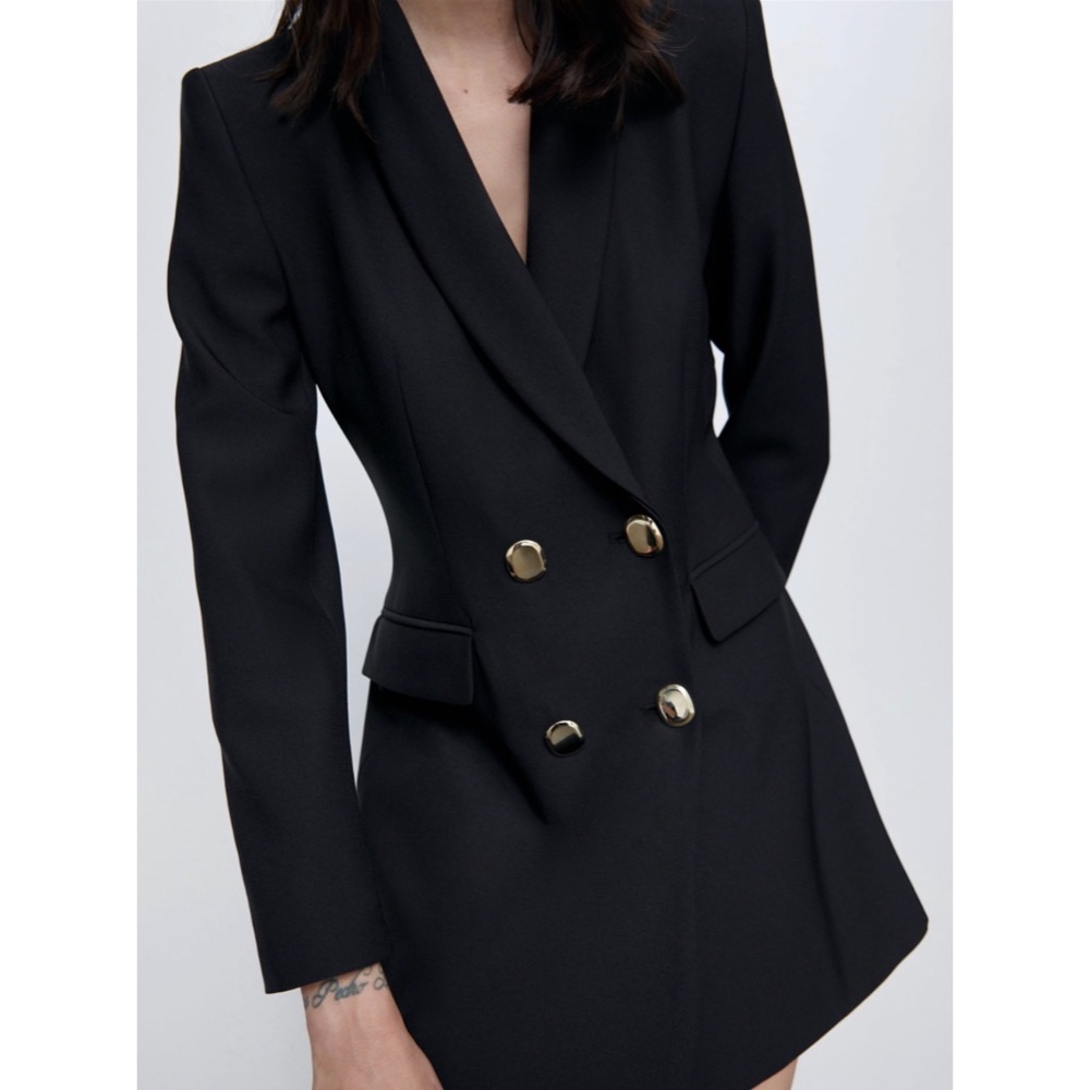 NWT Zara Double Breasted Buttoned Frock Coat